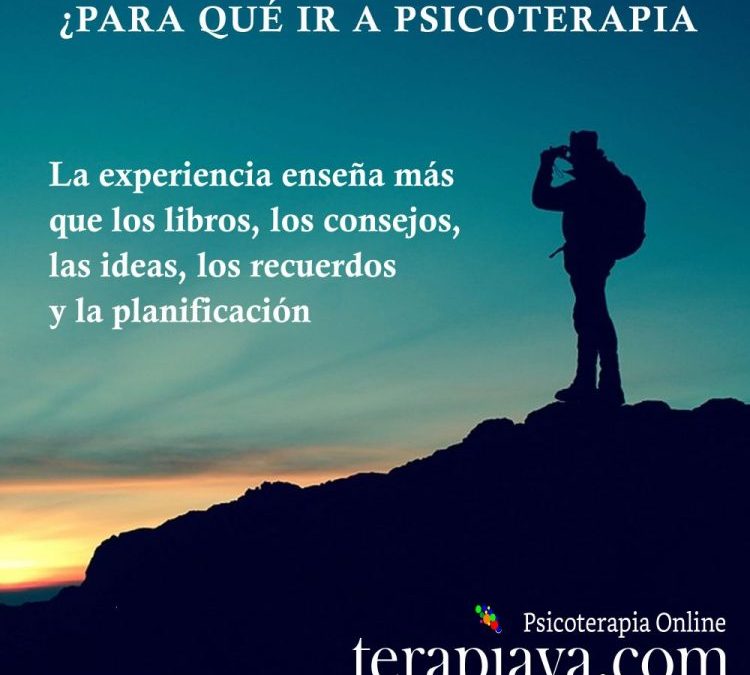 ¿PARA QUÉ IR A PSICOTERAPIA?